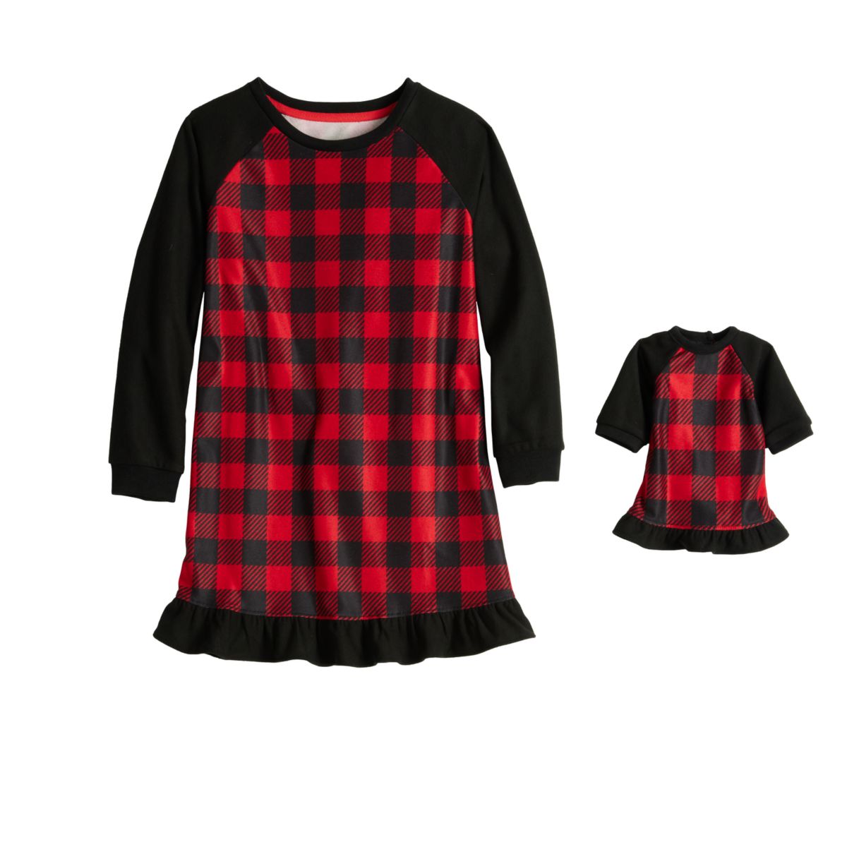 Детская Ночная Сорочка Jammies For Your Families Merry & Bright Buffalo Plaid Jammies For Your Families