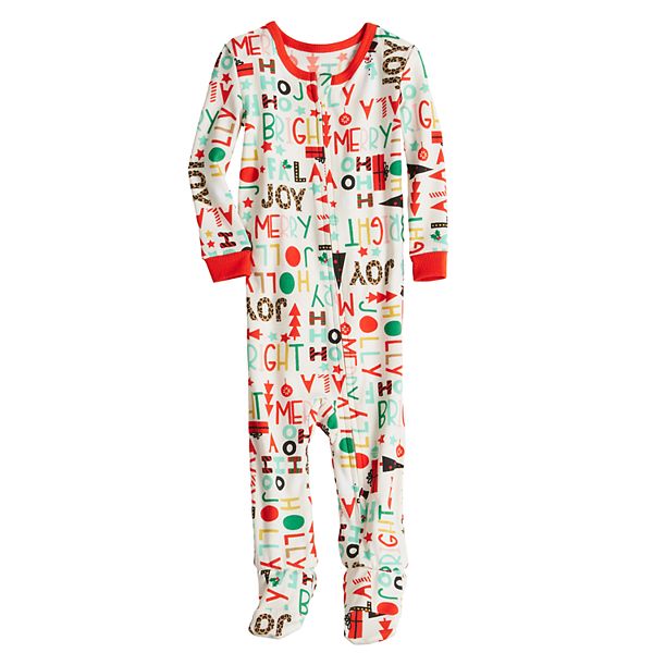 Детская пижама Jammies For Your Families Fa La La с закрытыми ножками, из мягкого джерси Jammies For Your Families