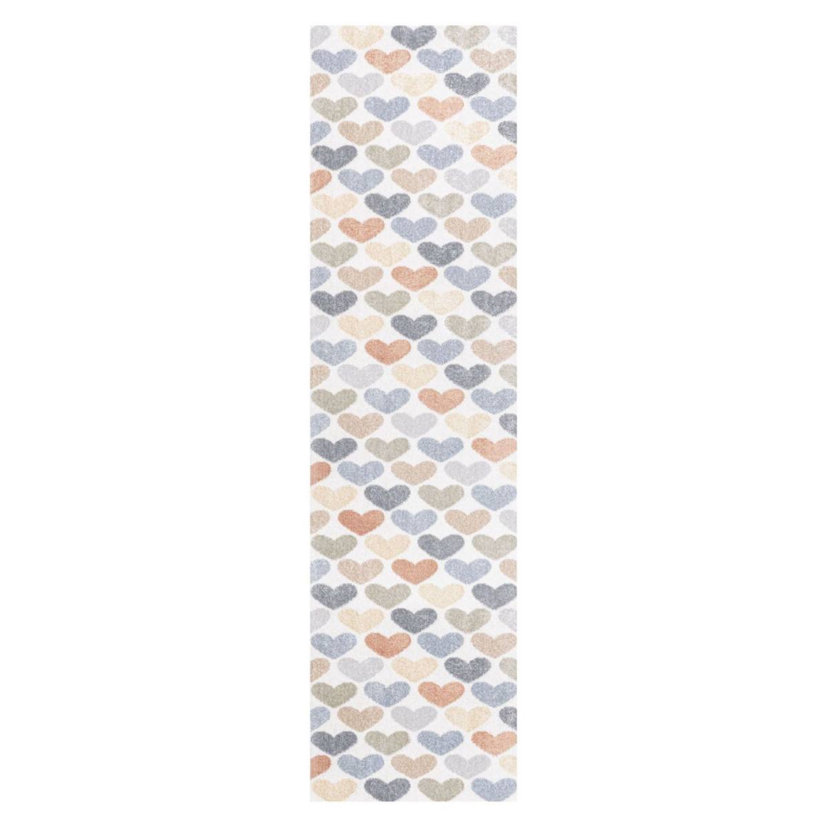 Dila Modern Hearts Geometric Machine Washable Area Rug Jonathan Y Designs