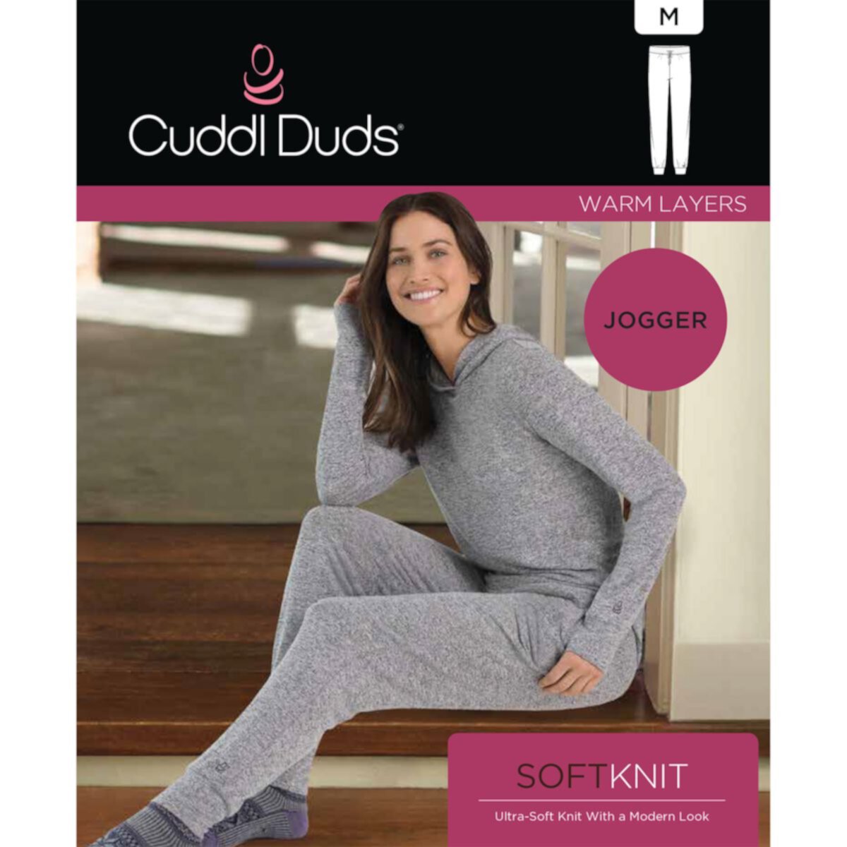 Женские Повседневные брюки Cuddl Duds Soft Knit Joggers Cuddl Duds