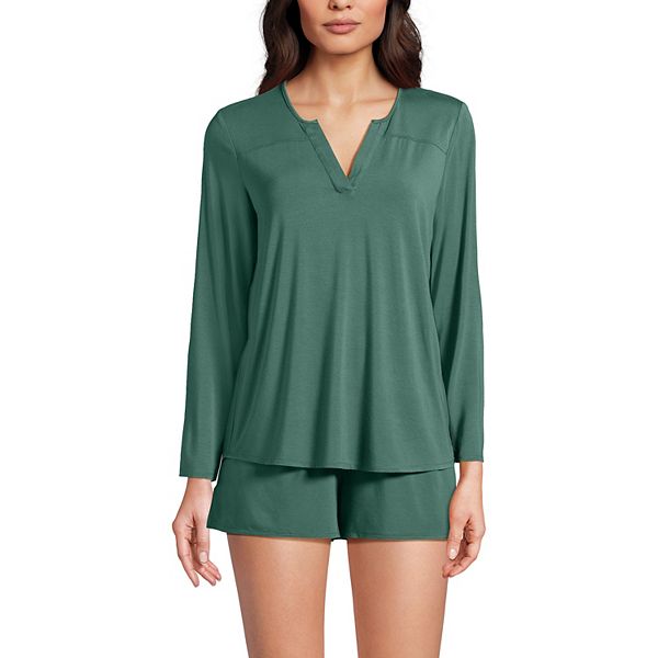 Женская Пижама Lands' End Cooling Flowy Pajama Shirt & Pajama Shorts Set Lands' End