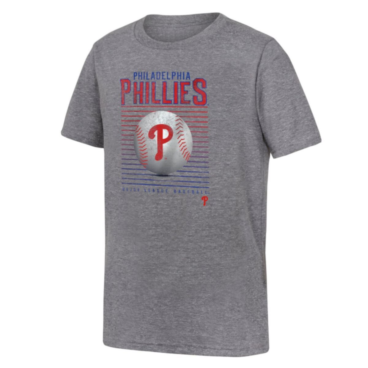 Детская Футболка Fanatics Branded Серый Philadelphia Phillies Relief Pitcher Tri-Blend Unbranded