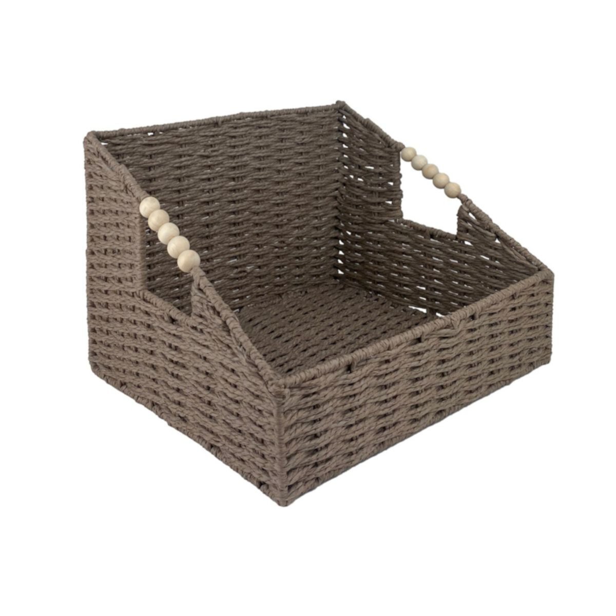 Belle Maison Angled Paper Weave Storage Bin Belle Maison