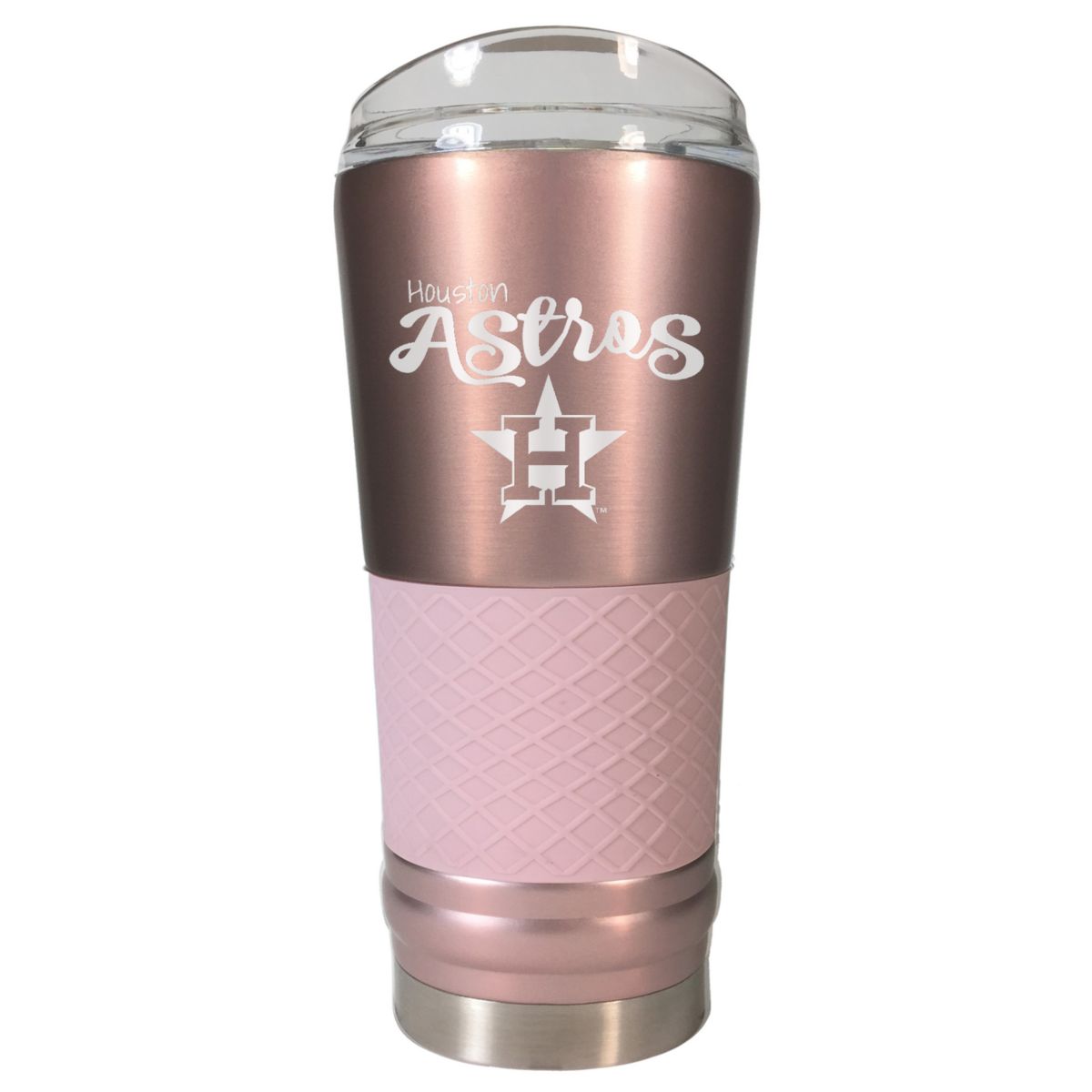 Houston Astros 24 oz Rose Gold Finish Vacuum Insulated MLB Hydration Water Bottle MLB