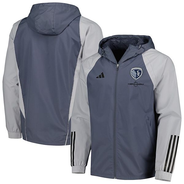 Мужская утепленная толстовка с капюшоном и молнией Sporting Kansas City от adidas Adidas