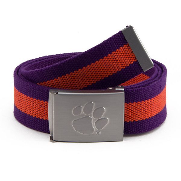 Men's Clemson Tigers Fabric Belt Eagles Wings