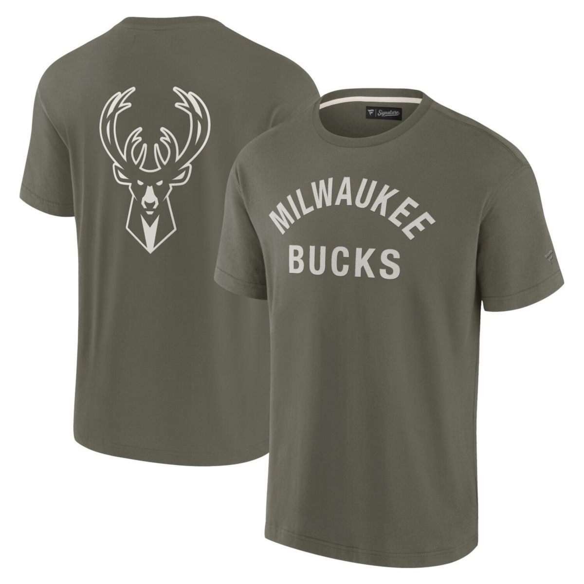 Унисекс Футболка Fanatics Signature Milwaukee Bucks Elements Super Soft Короткий Рукав Fanatics Signature