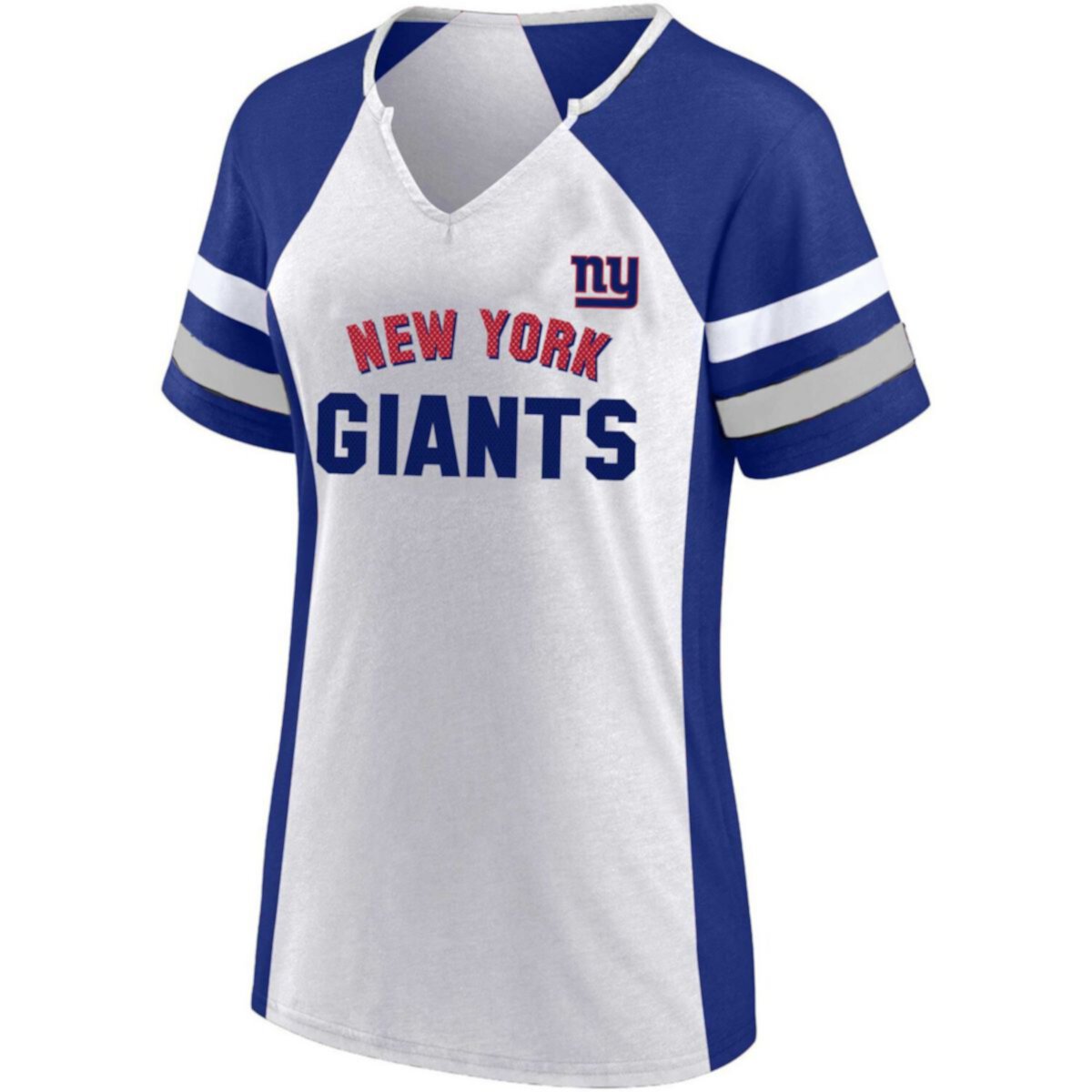 Женская Футболка Fanatics Белая/Королевская с надписью New York Giants Plus Size Fanatics Brands - White Label