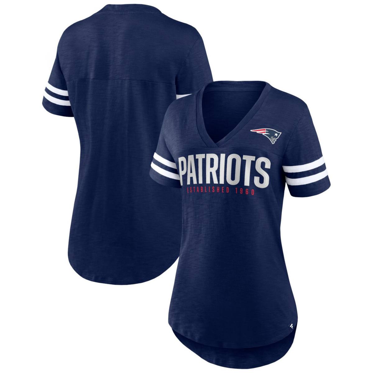 Женская Футболка Fanatics Navy New England Patriots Speed Tested Fanatics Brands - White Label