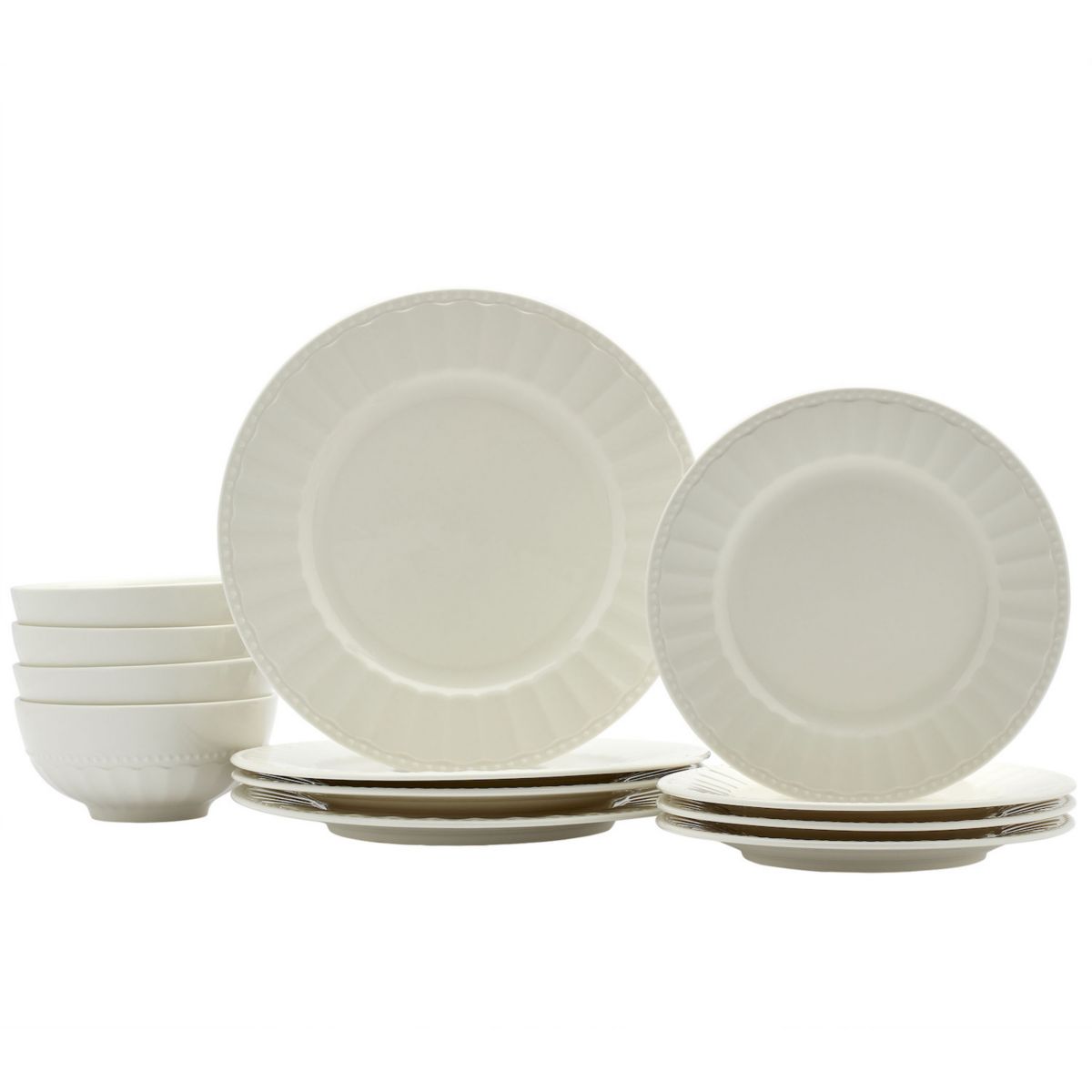 Tabletops Gallery Mosaico Embossed Porcelain 12-pc. Dinnerware Set Tabletops Gallery