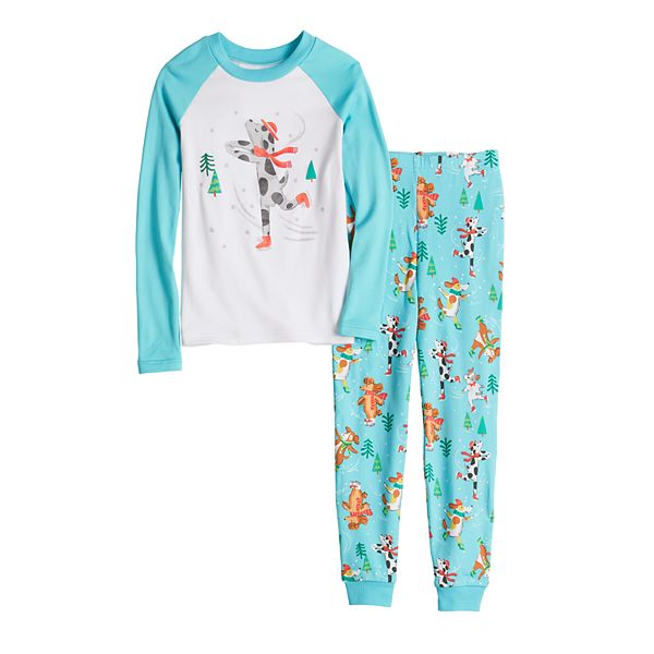 Комплект пижам Jammies For Your Families для девочек 4-12 лет с тапочками в виде собак Jammies For Your Families