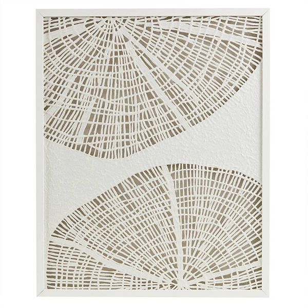 Madison Park Solana Framed Abstract Coastal Rice Shadowbox Wall Decor Madison Park