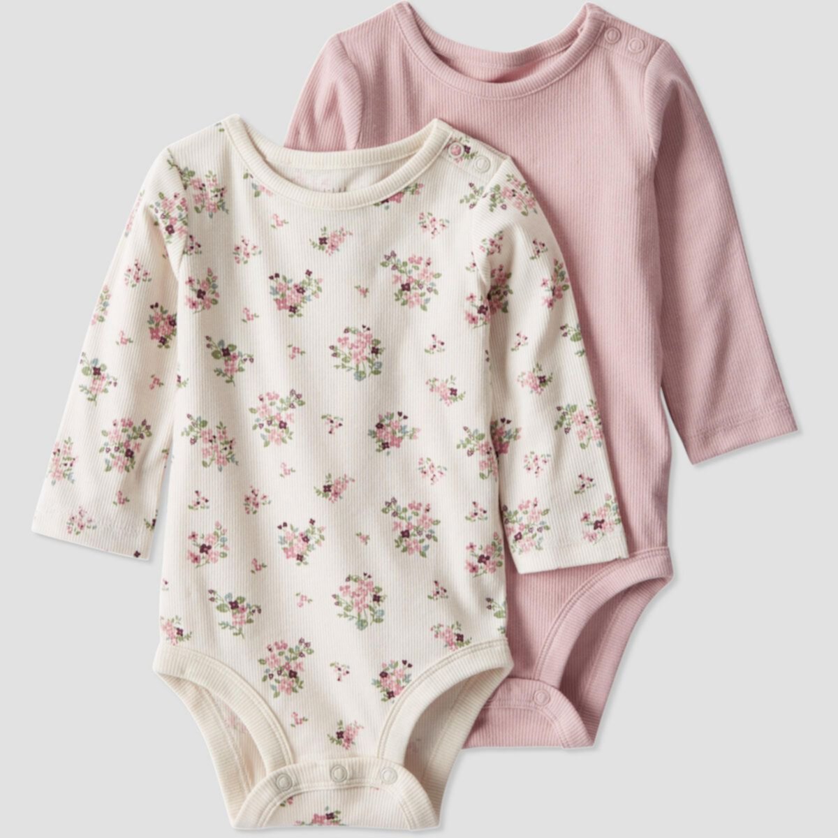 Детские комплекты одежды Little Planet 2-Pack Organic Cotton Rib Wildberry Bouquet Bodysuits Little Planet