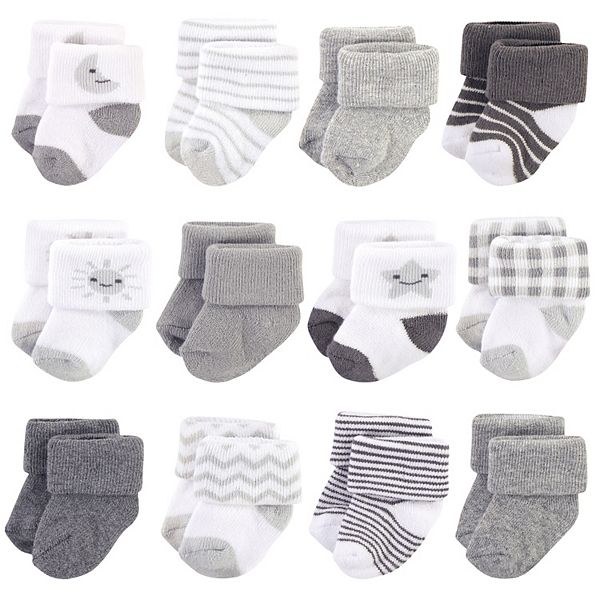 Детские Носки Hudson Baby Infant Unisex Cotton Rich Newborn and Terry Socks, Moon, 0-3 Months Hudson Baby