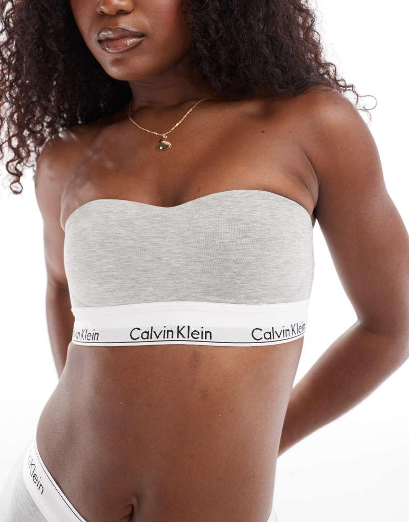 Бралетт-бандо Calvin Klein из современного хлопка с лёгкой подкладкой Calvin Klein