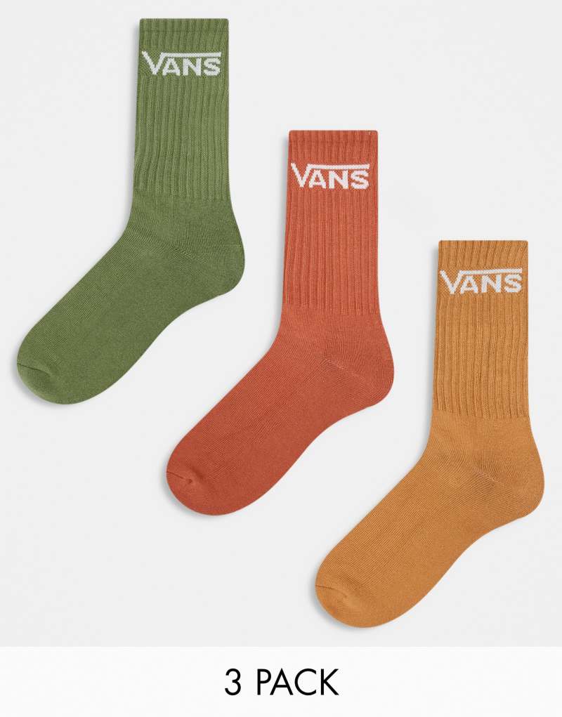 Мужские Носки Vans Classic 3 pack crew socks in multi Vans