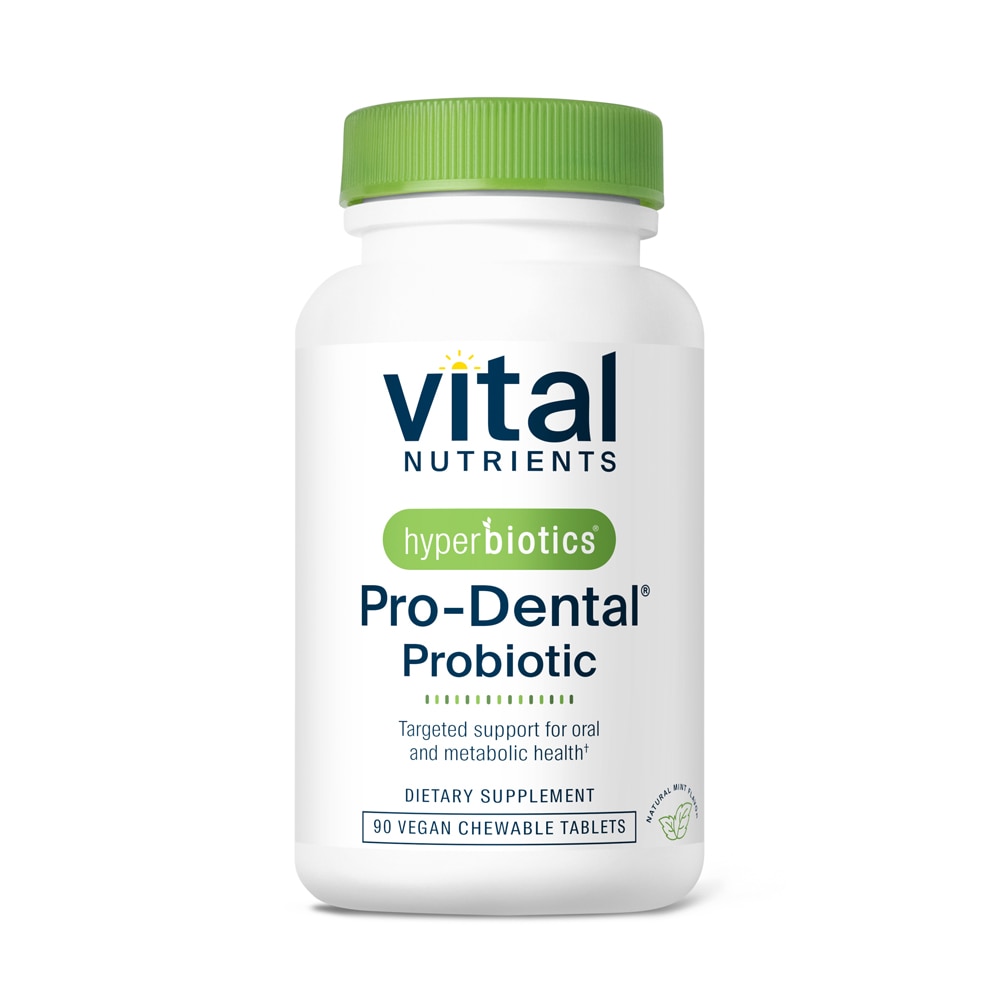 PRO-Dental Probiotic Natural Mint -- 3 billion CFU - 90 Chewable Tablets (Жевательные таблетки) Vital Nutrients