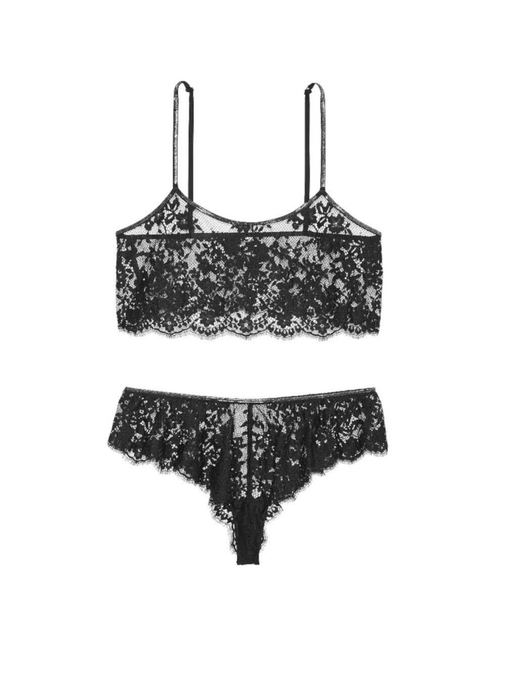 Женская Ночная сорочка Victoria's Secret Twinkle Strap Lace Bralette & Flutter Shorts Set Victoria's Secret