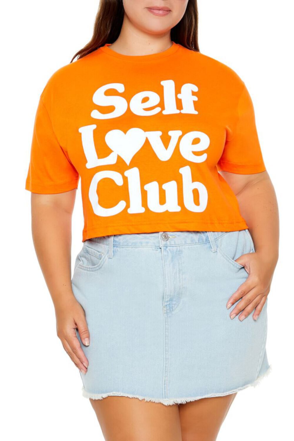 Женская Футболка FOREVER21 Plus Size Self Love Club FOREVER21