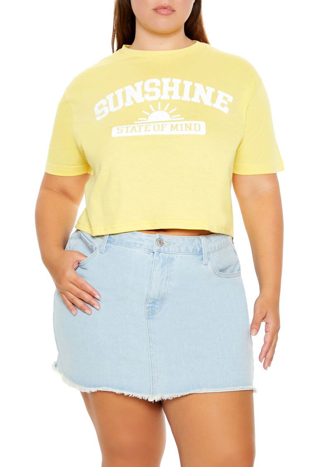 Женская Футболка FOREVER21 Плюс Размер Sunshine State Of Mind FOREVER21