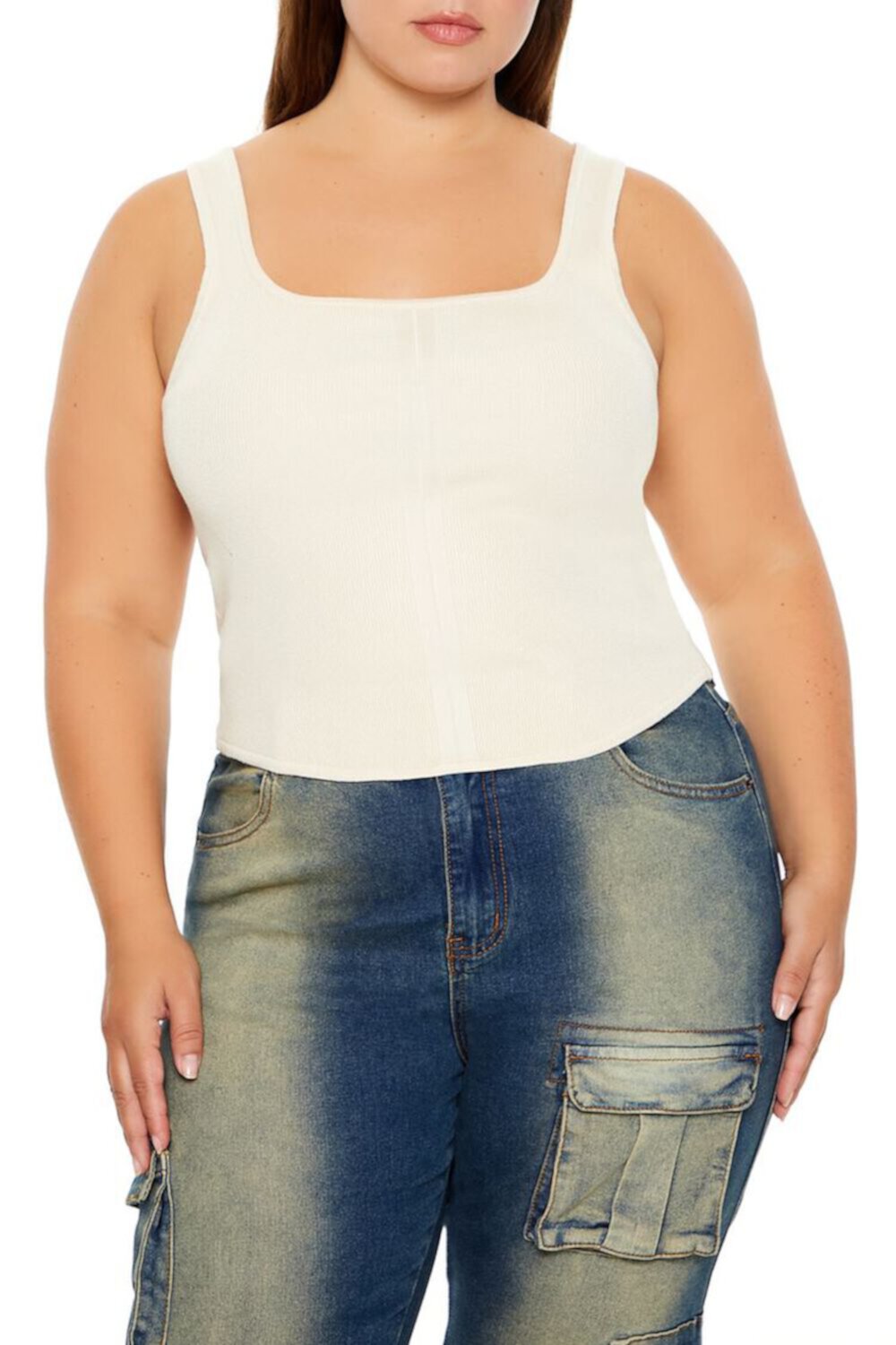 Plus Size Sweater-Knit Tank Top FOREVER21