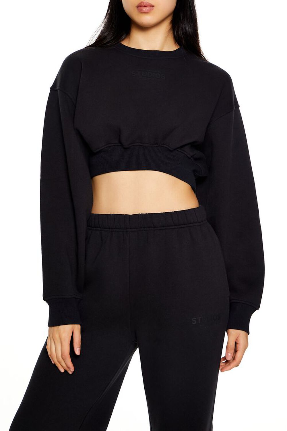 Женский Пуловер FOREVER21 Fleece Cropped FOREVER21