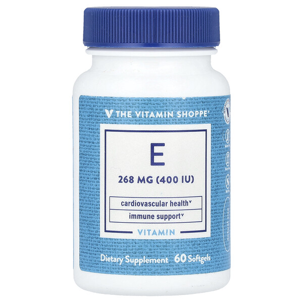 Vitamin E, 268 mg (400 IU), 60 Softgels (Мягкие капсулы) The Vitamin Shoppe