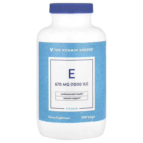 Vitamin E, 670 mg (1,000 IU), 240 Softgels (Мягкие капсулы) The Vitamin Shoppe