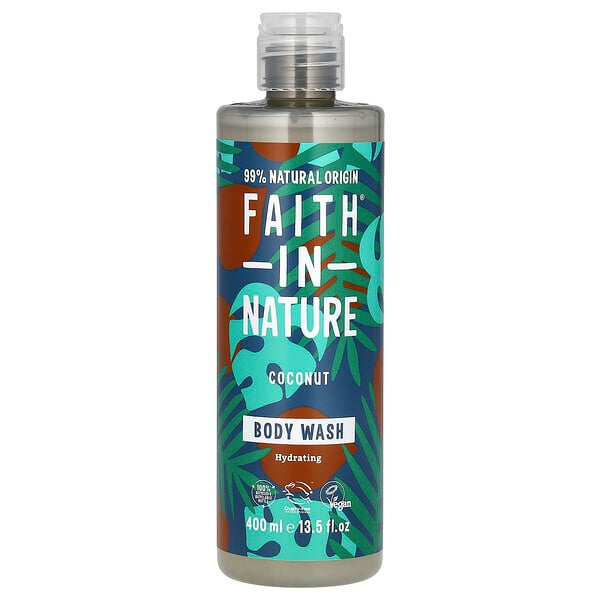 Body Wash, Coconut, 13.5 fl oz (400 ml) Faith in Nature