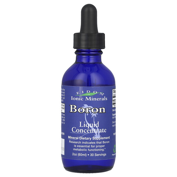 Boron, Liquid (Жидкость) Concentrate, 2 oz (Унции) (60 ml) Eidon Ionic Minerals