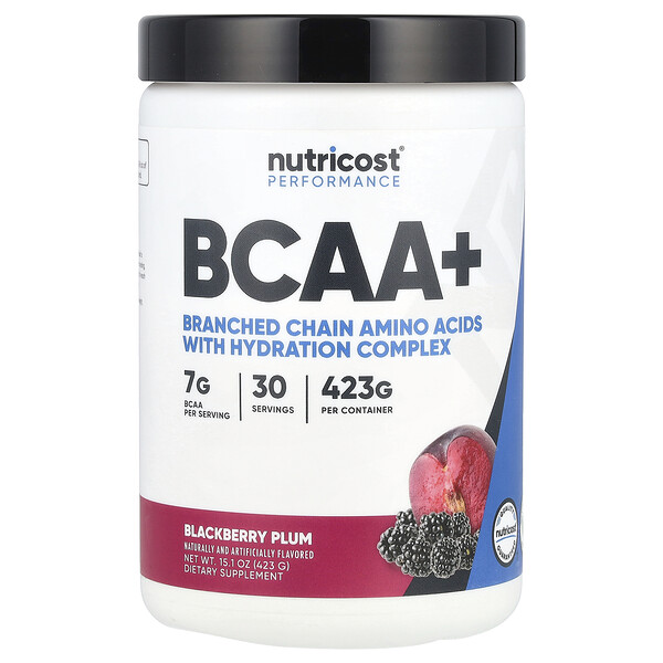 Performance, BCAA+, Blackberry Plum , 15.1 oz (Унции) (423 g) Nutricost