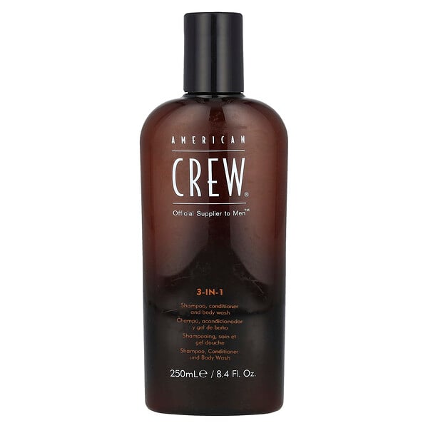 3-In-1 Shampoo, Conditioner and Body Wash, 8.4 fl oz (250 ml) American Crew