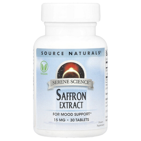 Saffron Extract , 15 mg, 30 Tablets (Таблетки) Source Naturals