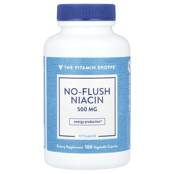 No-Flush Niacin, 500 mg, 100 Vegetable Capsules (Растительные капсулы) The Vitamin Shoppe