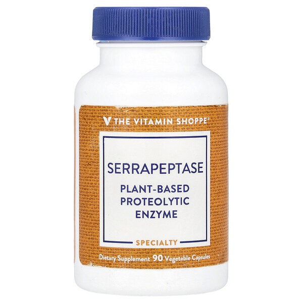 Serrapeptase , 90 Vegetable Capsules (Растительные капсулы) The Vitamin Shoppe