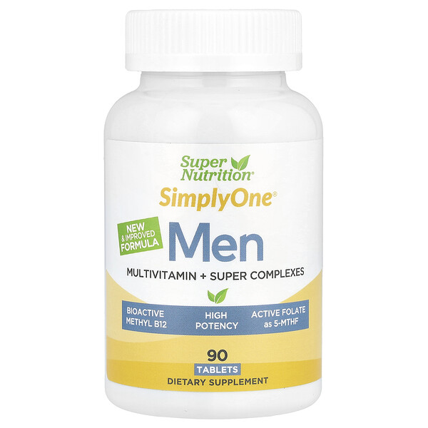 SimplyOne®, Men’s Multivitamin + Super Complexes, 90 Tablets (Таблетки) Super Nutrition