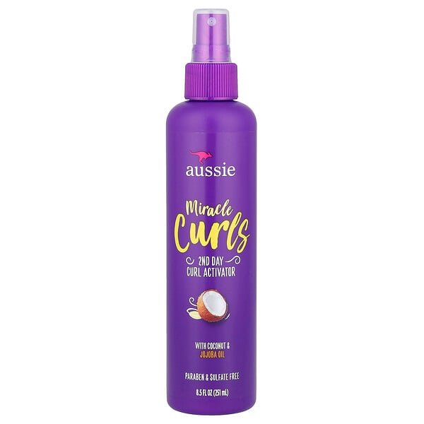 Miracle Curls, 2nd Day Curl Activator with Coconut & Jojoba Oil, 8.5 fl oz (251 ml) Aussie