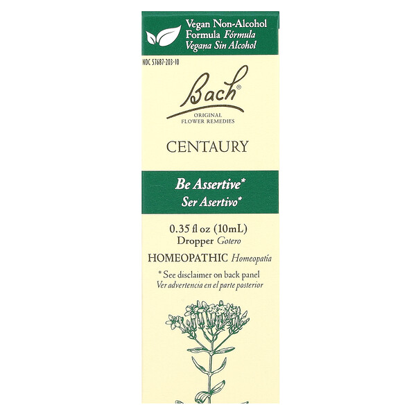 Original Flower Remedies, Centaury , 0.35 fl oz (Жидкие унции) (10 ml) Bach