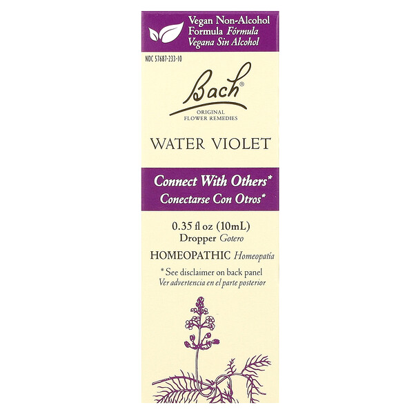 Original Flower Remedies, Water Violet, 0.35 fl oz (Жидкие унции) (10 ml) Bach