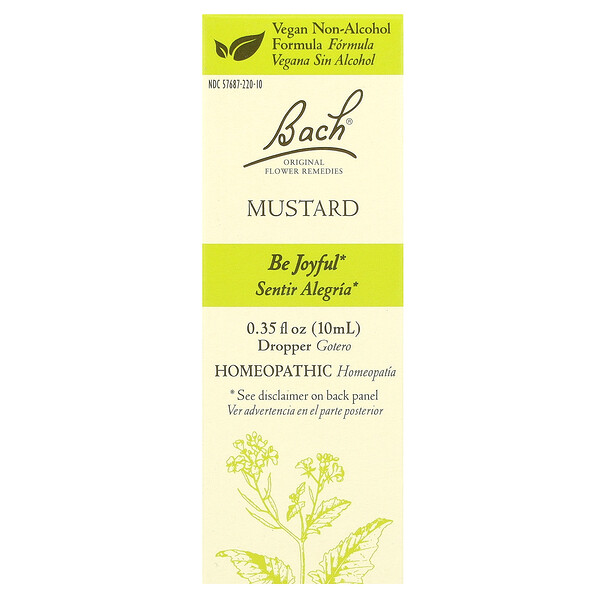 Original Flower Remedies, Mustard, 0.35 fl oz (Жидкие унции) (10 ml) Bach