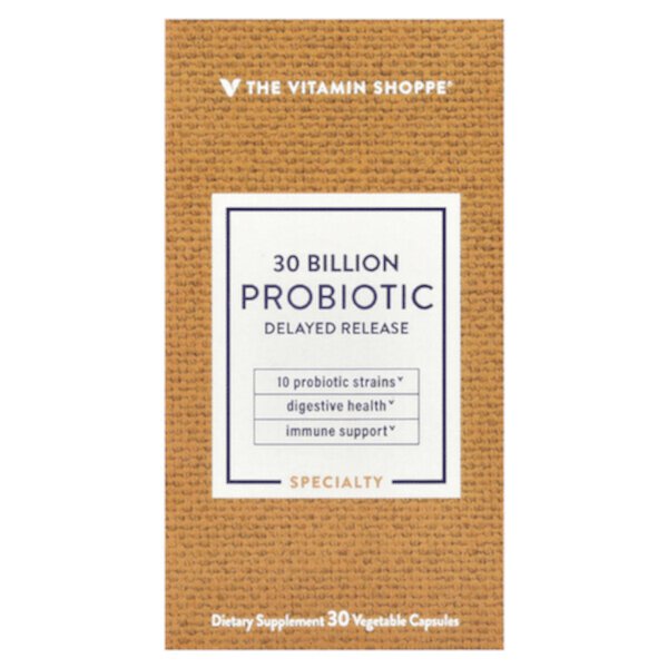 Probiotic, 30 Billion CFU, 30 Vegetable Capsules (Растительные капсулы) The Vitamin Shoppe