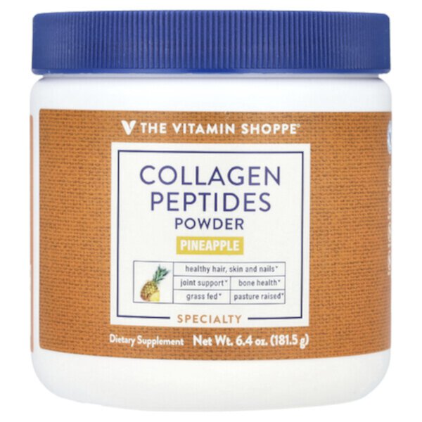 Collagen Peptides Powder (Порошок), Pineapple, 6.4 oz (Унции) (181.5 g) The Vitamin Shoppe