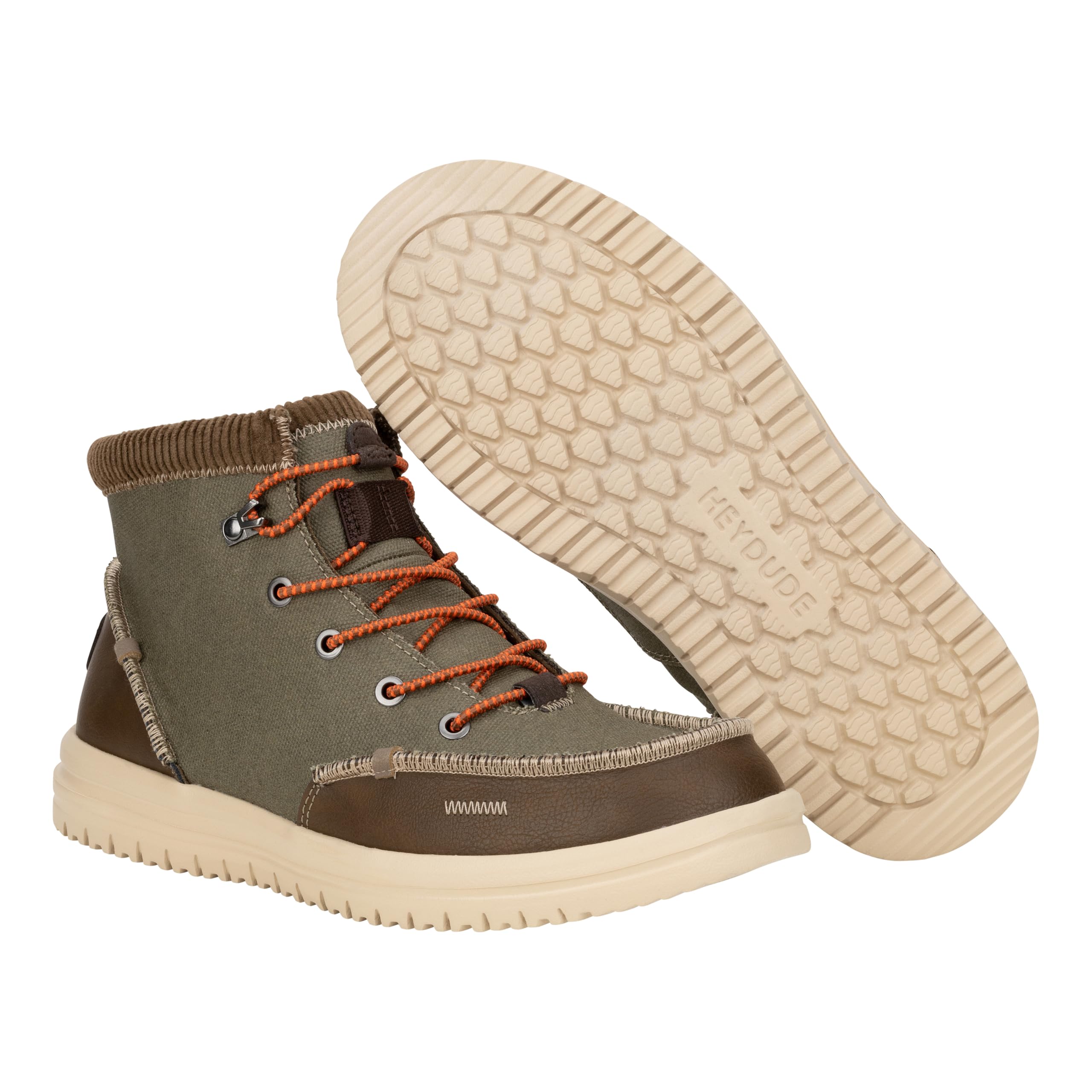 Мужские Повседневные кроссовки Hey Dude Bradley Corduroy Collar Dusty Olive/Tan Hey Dude