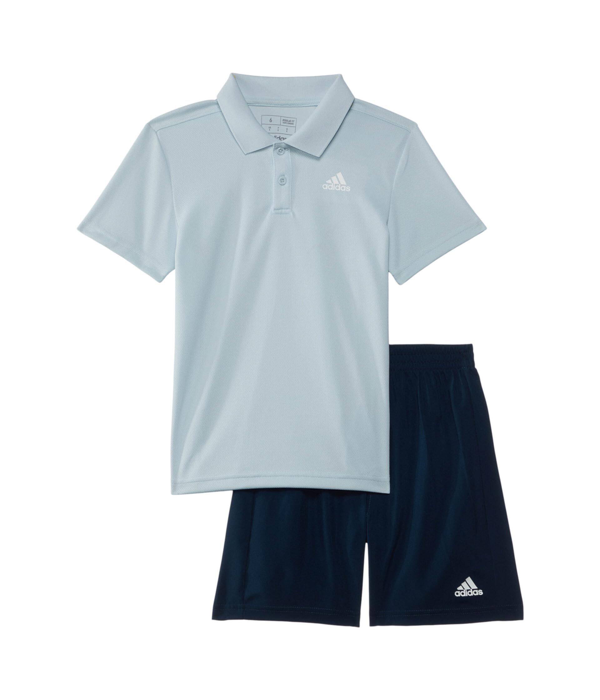 Polo Woven Short Set(Toddler/Little Kid) Adidas