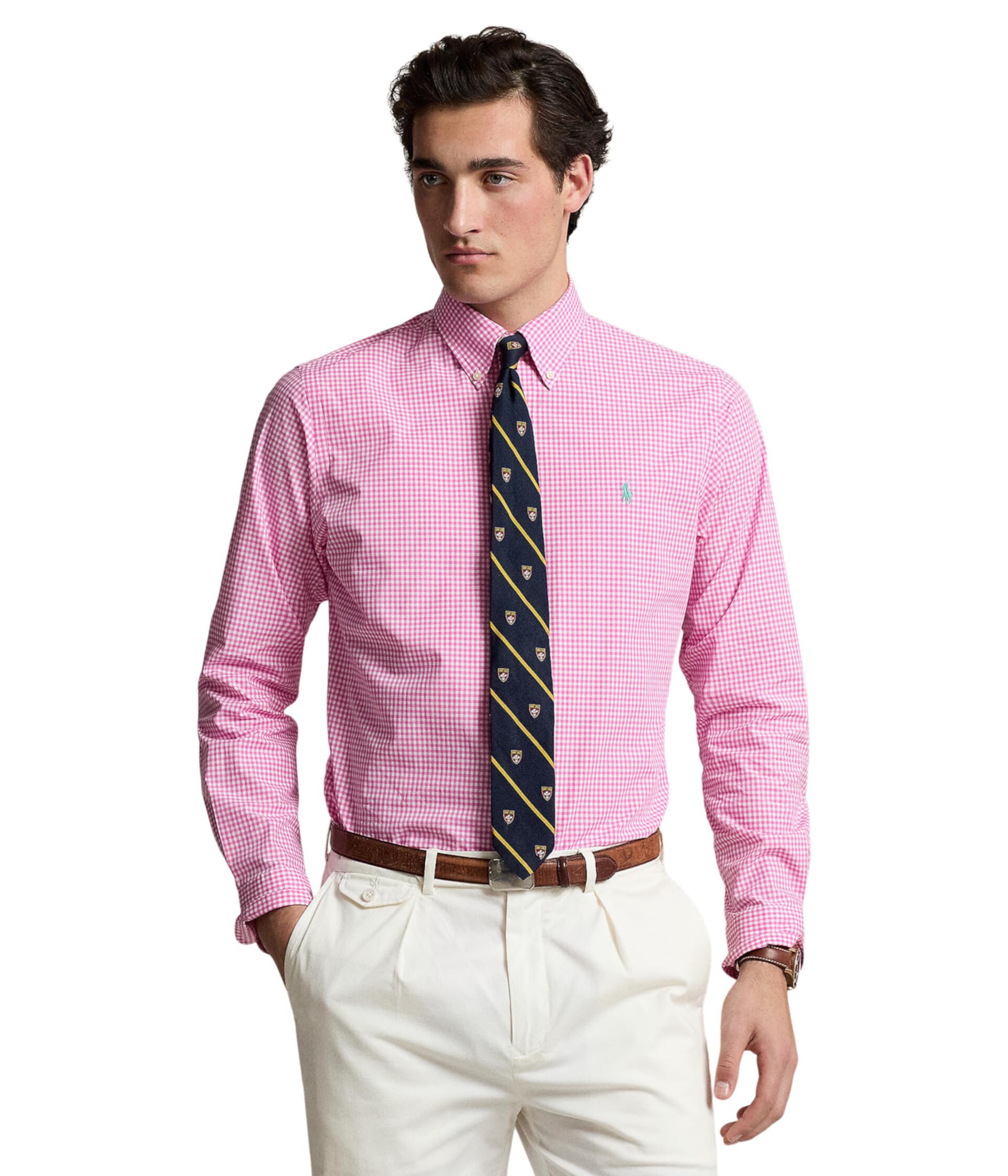 Classic Fit Gingham Stretch Poplin Shirt Polo Ralph Lauren