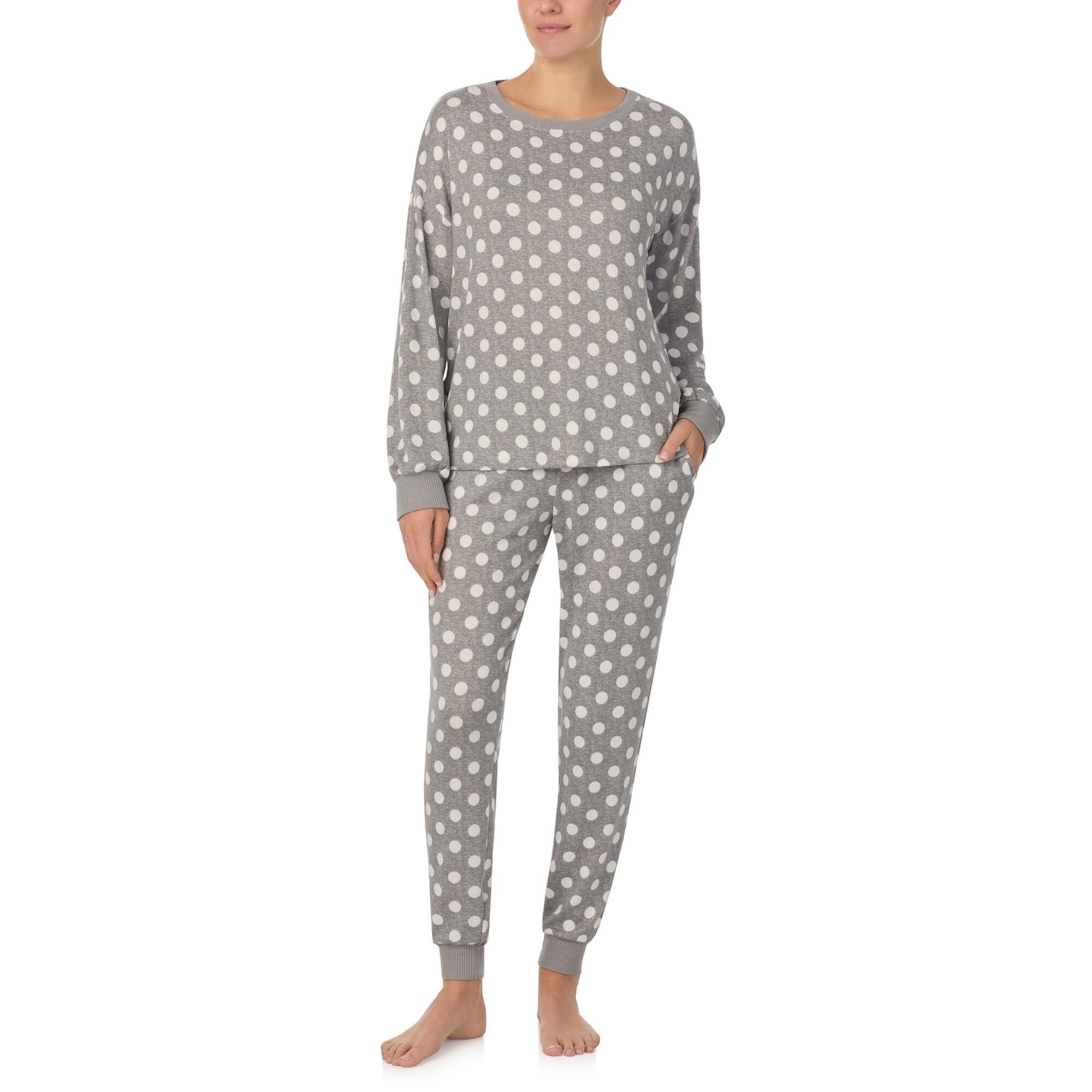 Женские Пижамы Kate Spade New York Brushed Sweater Knit Long Sleeve PJ Set Kate Spade New York