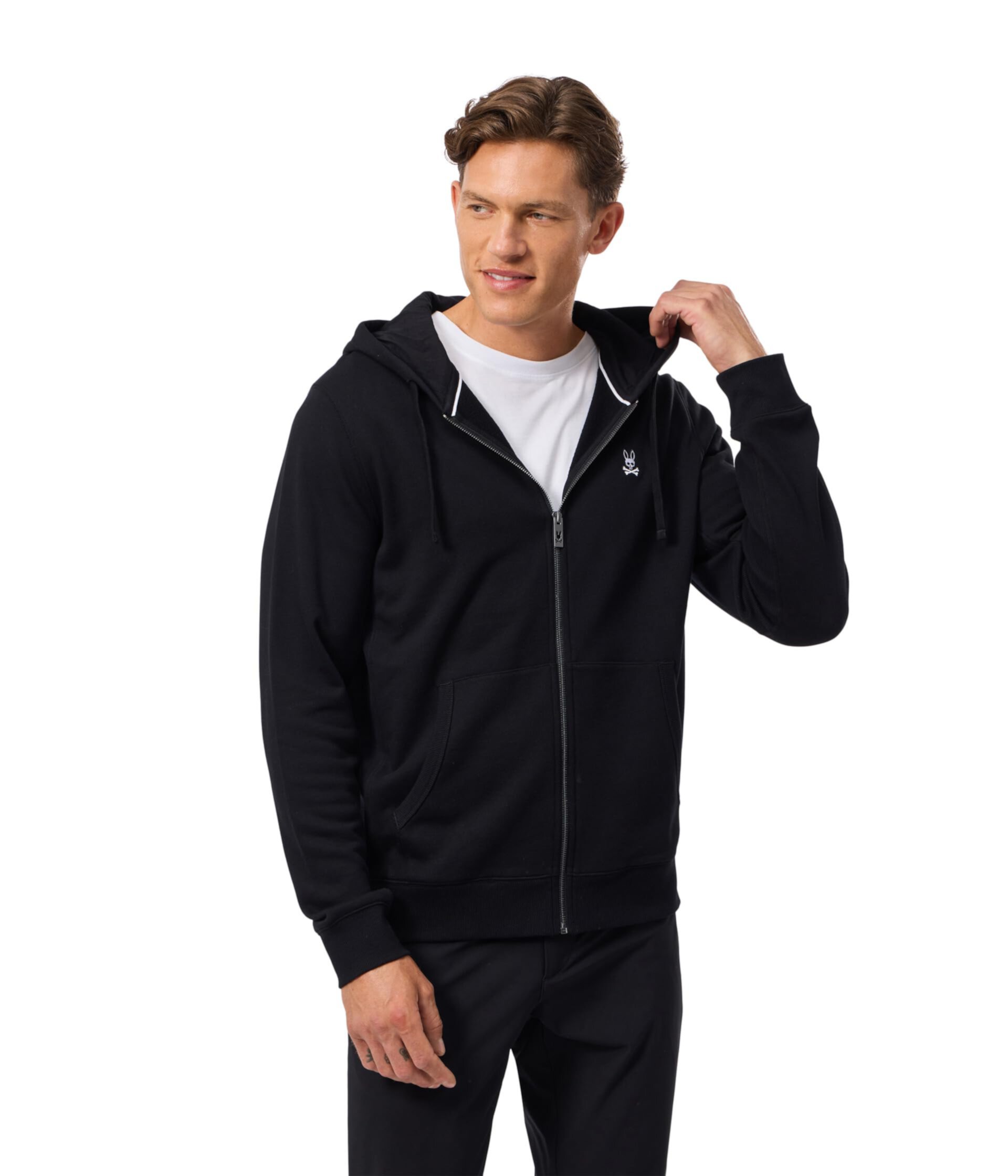 Мужская Толстовка Psycho Bunny Levy Essential Zip Fleece Psycho Bunny