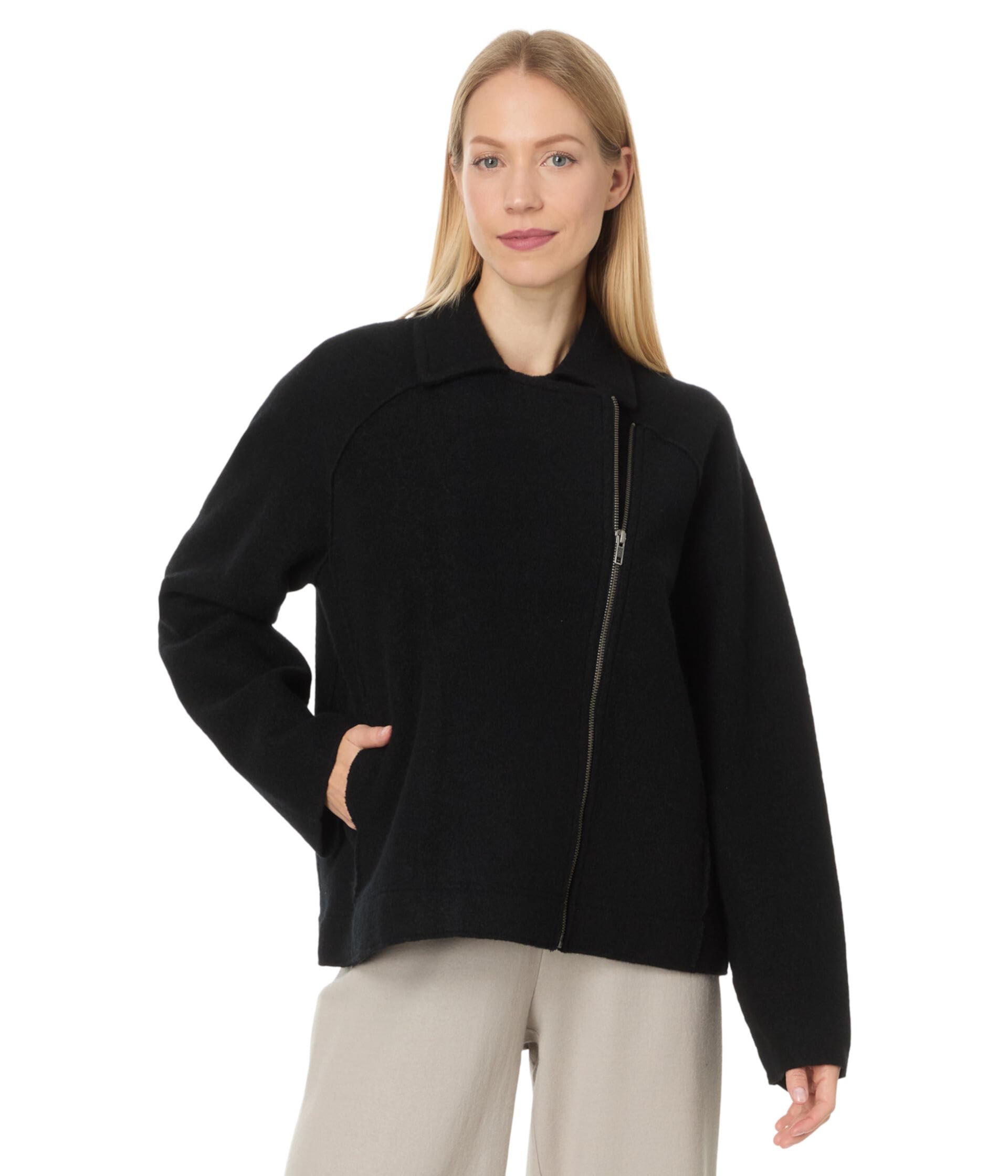 Moto Jacket With Zip Front Eileen Fisher