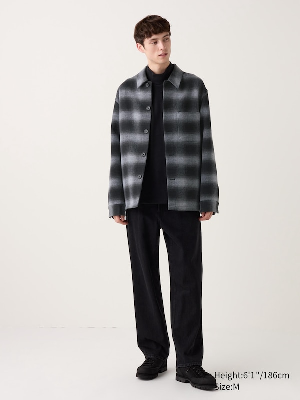 Мужская Повседневная куртка Uniqlo Double Face Shirt Jacket Uniqlo