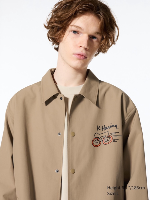 Мужская Повседневная куртка Uniqlo Graphic Coach Jacket | Keith Haring Uniqlo